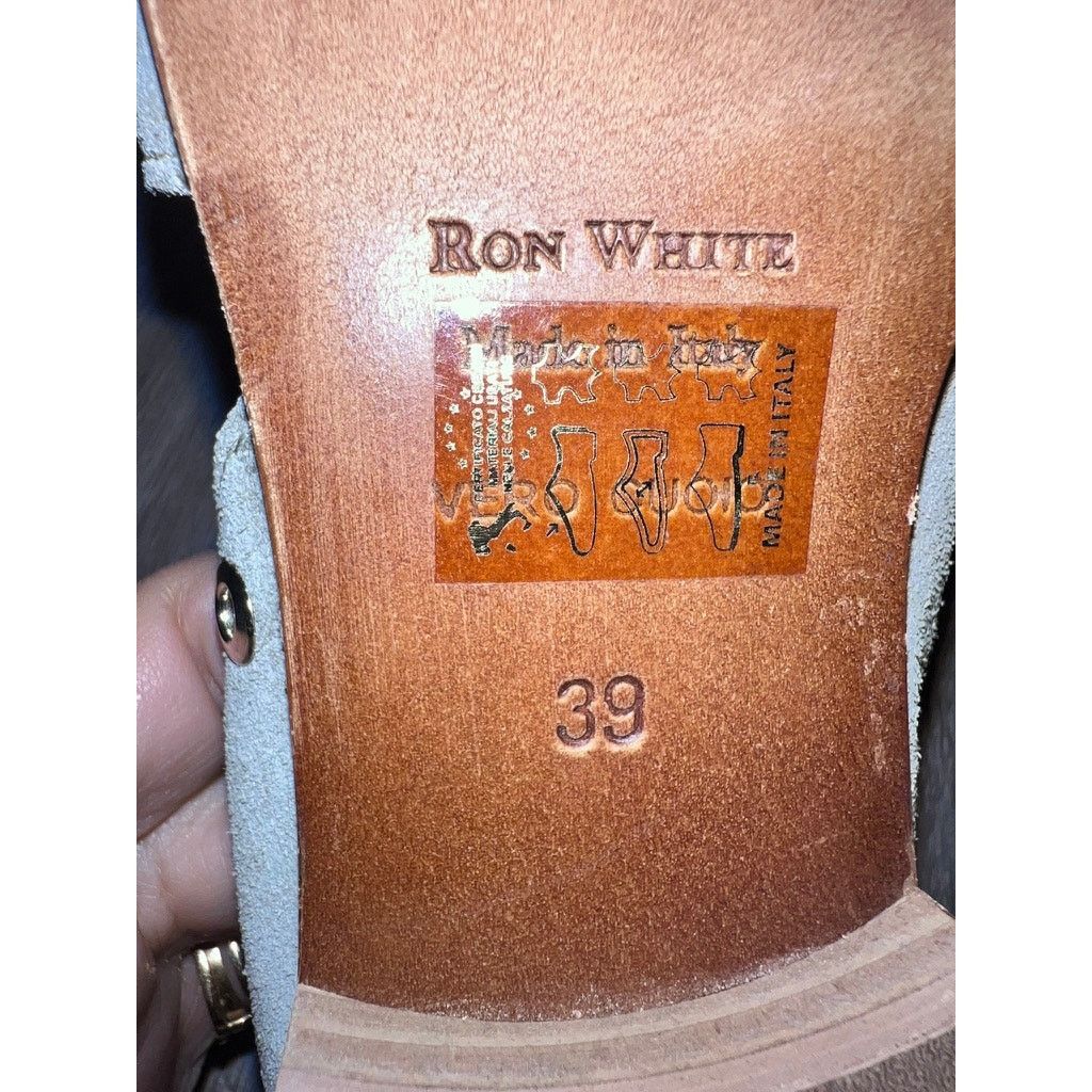 Ron White Ron White Women's 9 Gray Suede Slip-On Loafers w/ Grommet Size US 9 / IT 39 - 4 Thumbnail