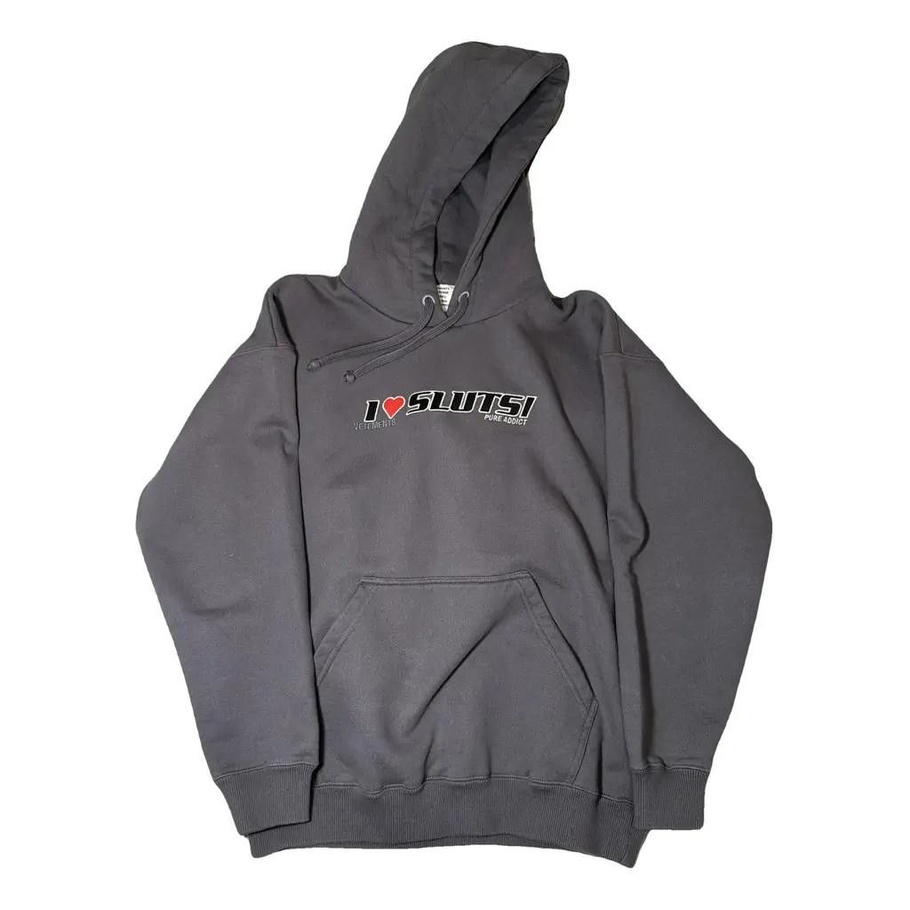 image of Vetements Hoodie in Grey, Women's (Size Small)