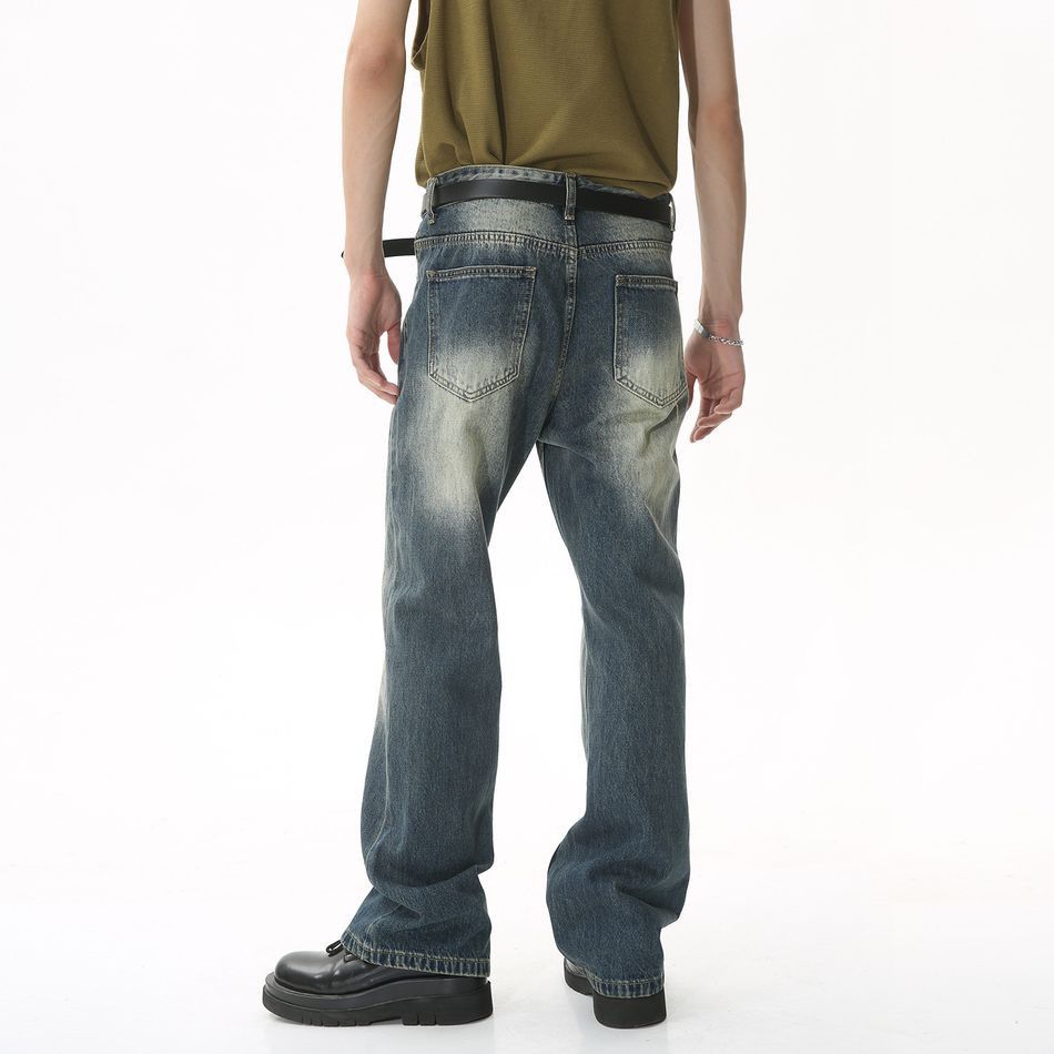 Japanese Brand Retro loose straight leg spliced jeans Size US 32 / EU 48 - 4 Thumbnail