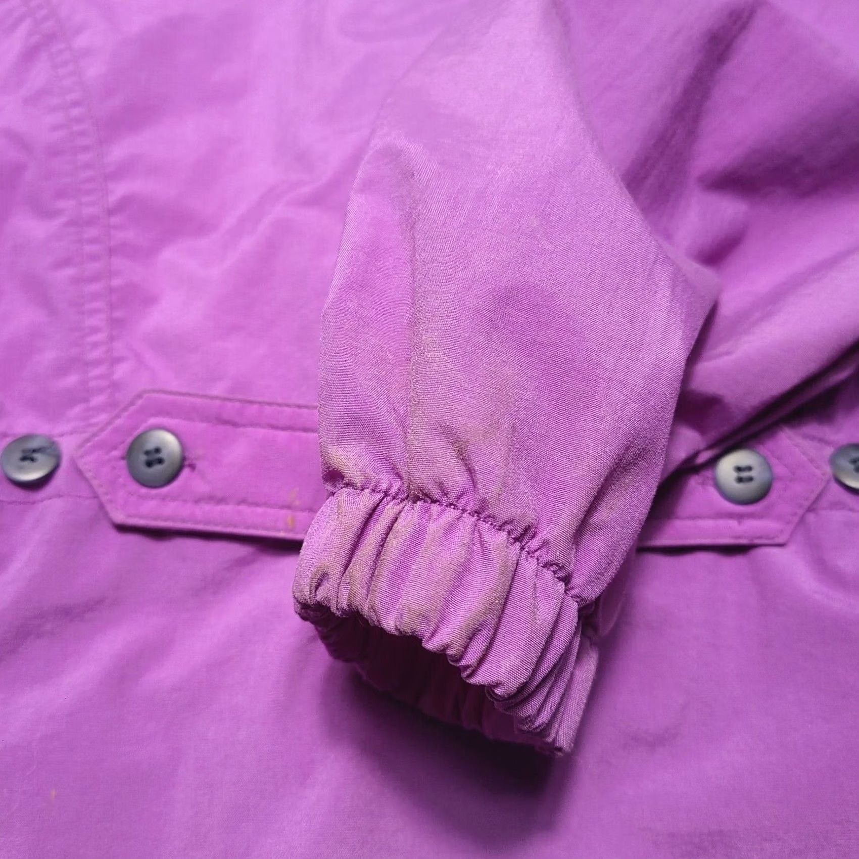 Vintage VINTAGE Columbia Jacket Womens Medium Purple Full Zip 90's Windbreaker Hooded Pockets Solid Size M / US 6-8 / IT 42-44 - 7 Thumbnail