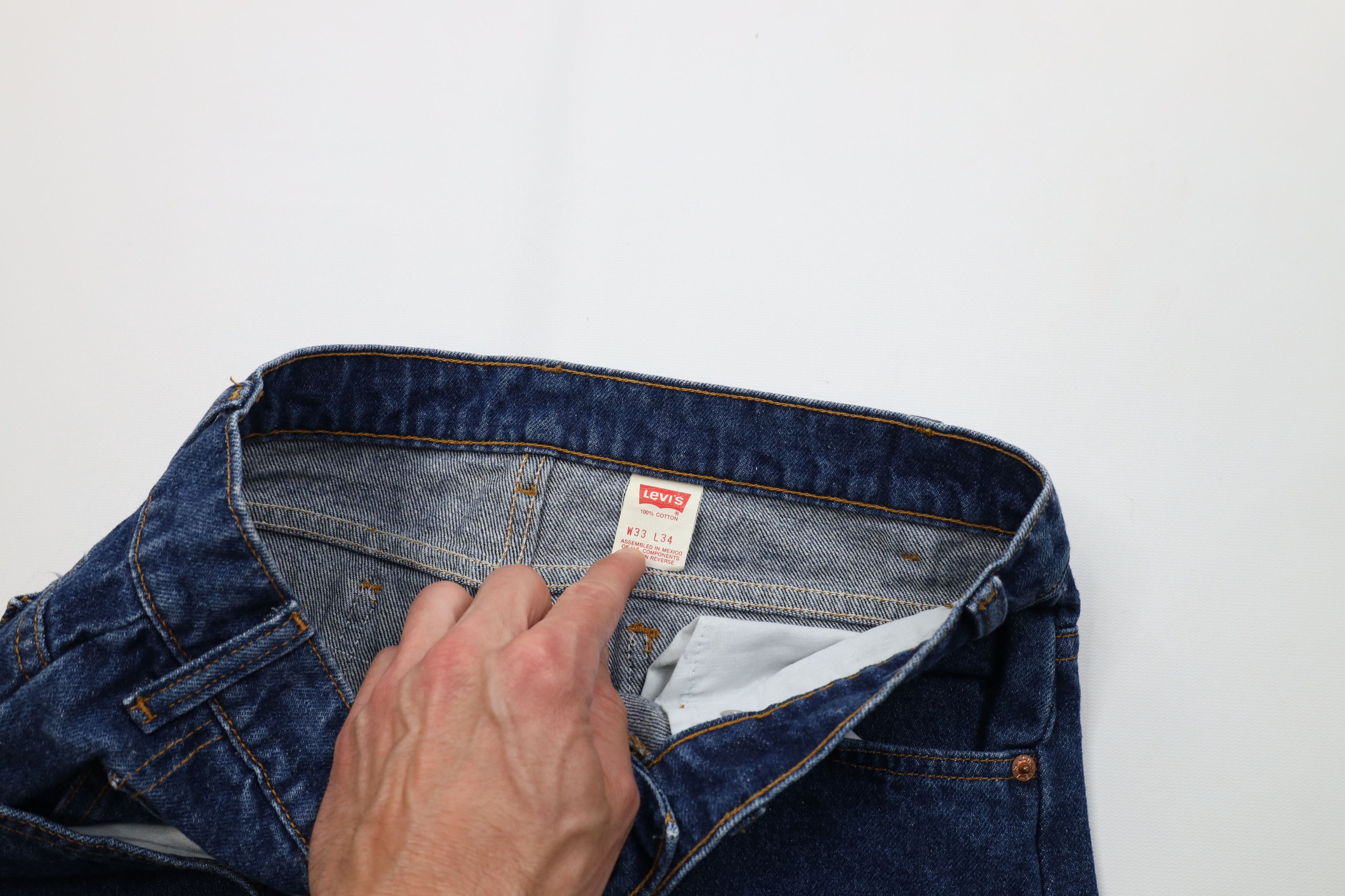Levi's Vintage 90s Levis 505 Orange Tab Straight Leg Jeans Blue Size US 33 - 9 Thumbnail
