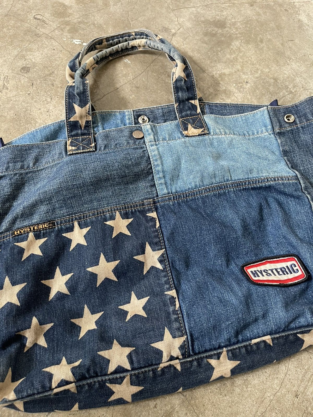 Hysteric Glamour Hysteric Glamour Denim Patchwork Tote Bag Size ONE SIZE - 3 Thumbnail