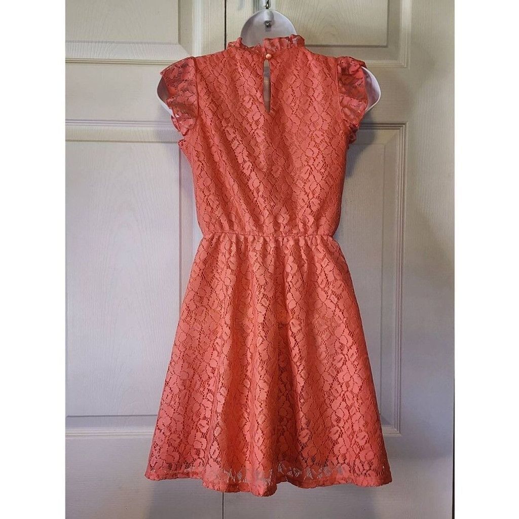 Other Coral Lace Dress Size M / US 6-8 / IT 42-44 - 5 Thumbnail