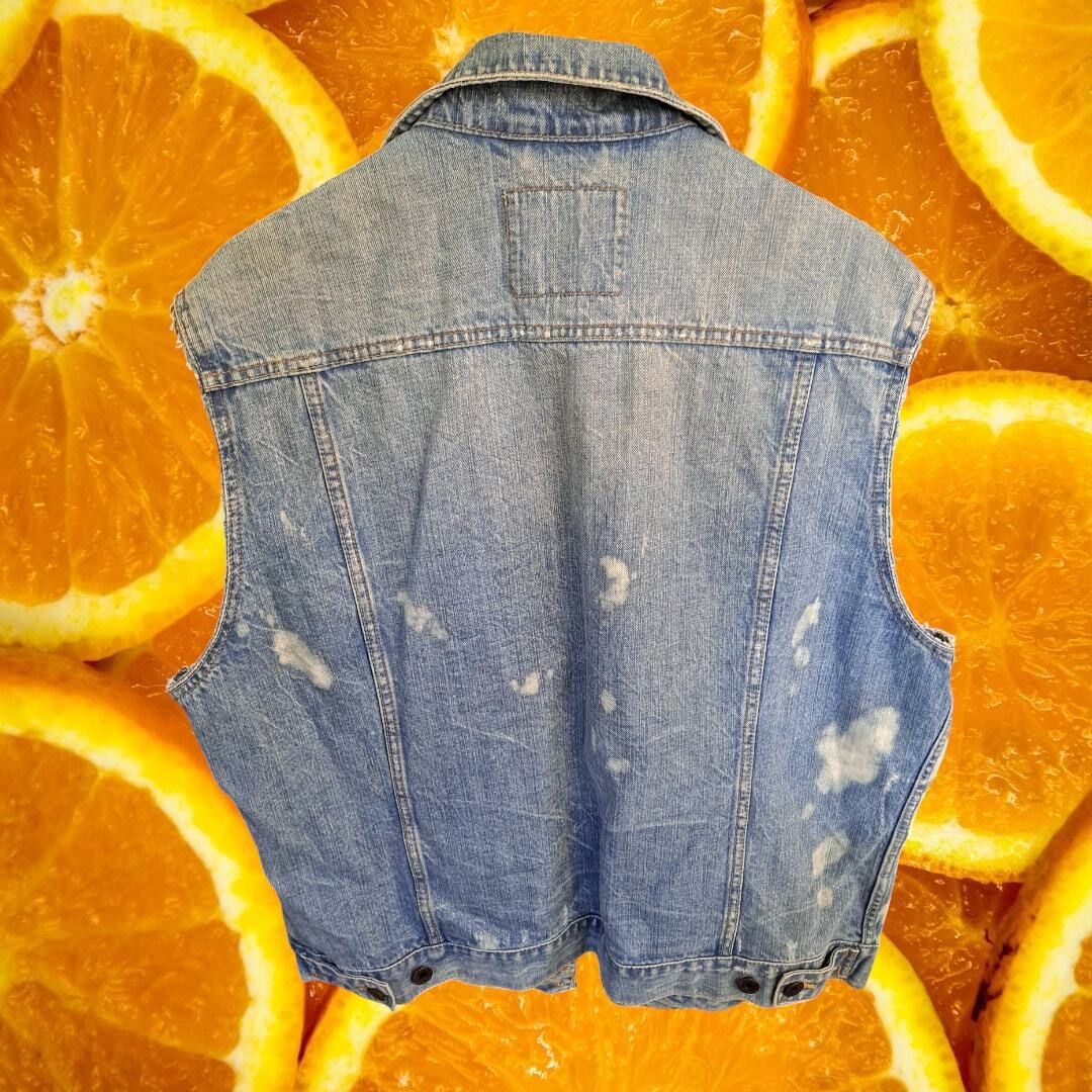 American Eagle Outfitters American Eagle Outfitters American Flag Acid Wash Denim Vest Size US XL / EU 56 / 4 - 5 Thumbnail