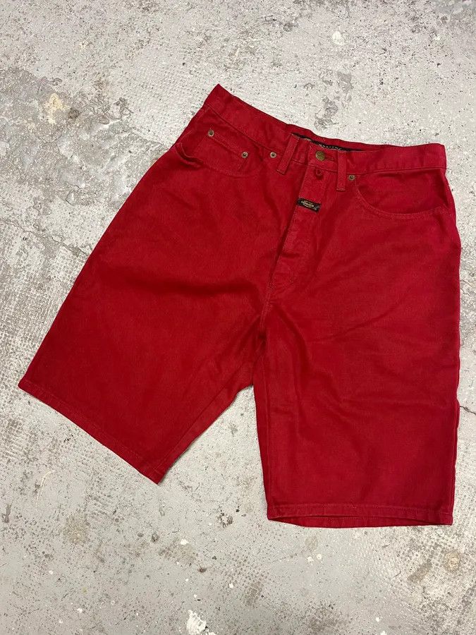 Marithe + Francois Girbaud × Vintage 2000s Marithé + François Girbaud Red Cozy Large Shorts Size US 31 - 5 Thumbnail