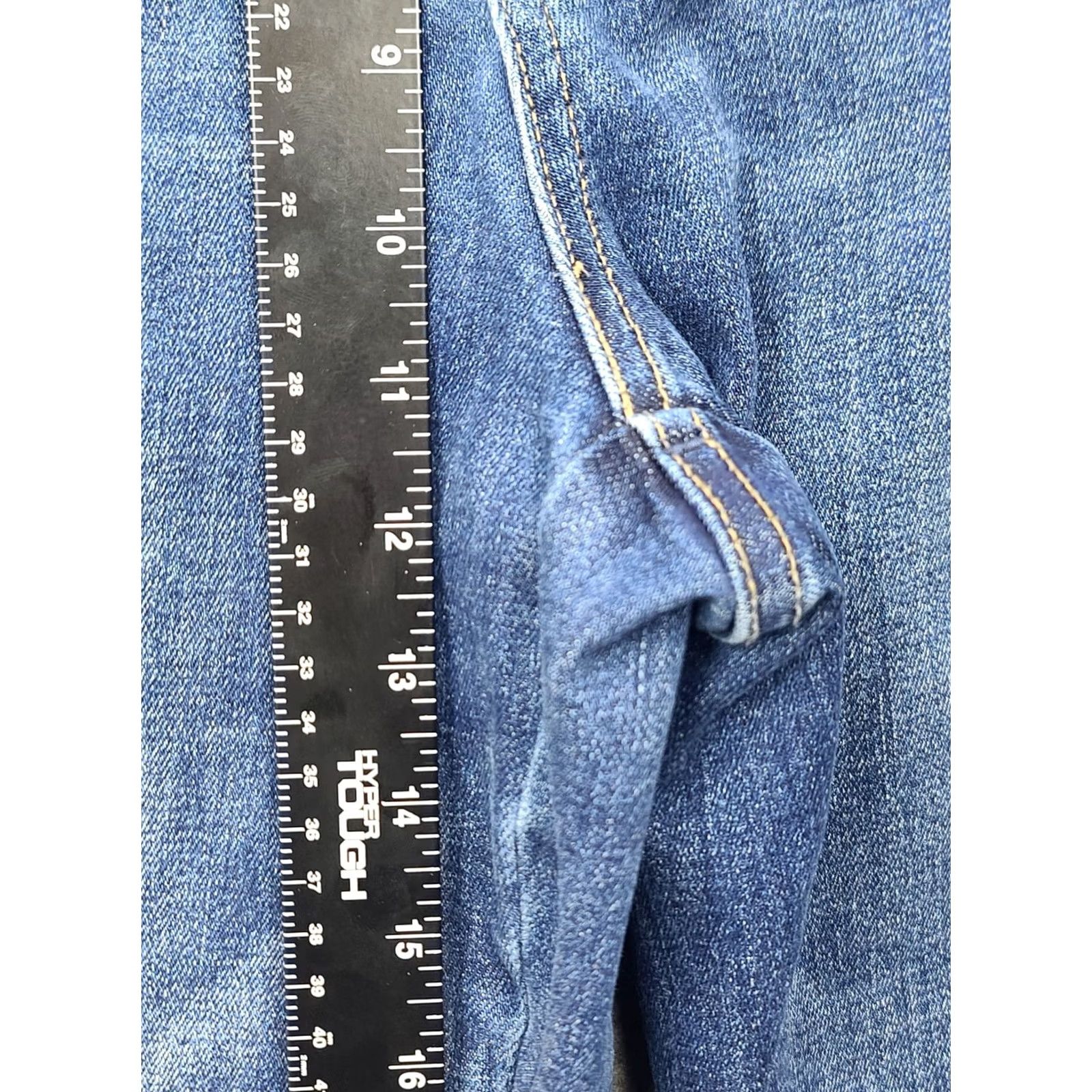 Vintage Judy Blue Womens Size 14W Jeans Dark Wash Blue Straight Fit Stretch Plus Size Denim 5-Pocket Zip Button High Rise Inseam 30in Size 36" / US 14 / IT 50 - 5 Thumbnail