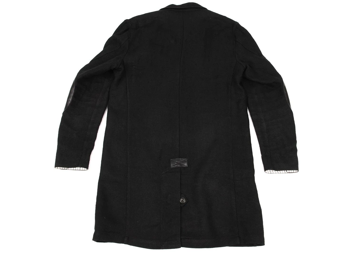 Junya Watanabe Wool-Linen Chester Coat with Elbow Patches in Black, Size M Size US M / EU 48-50 / 2 - 15 Thumbnail