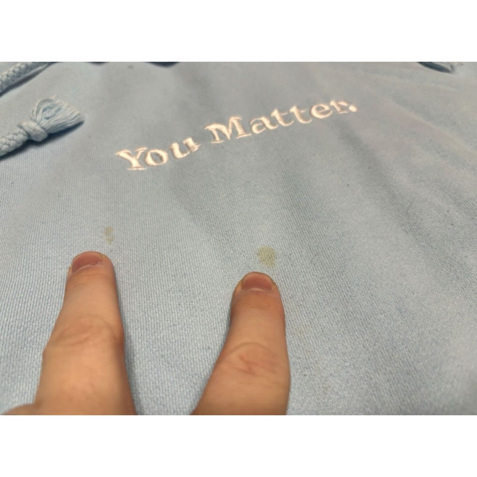 Harmony You Matter by Demetrius Harmon Hoodie Pullover Adult L Blue Fleece Embroidered Kangaroo Pocket Size US L / EU 52-54 / 3 - 2 Thumbnail