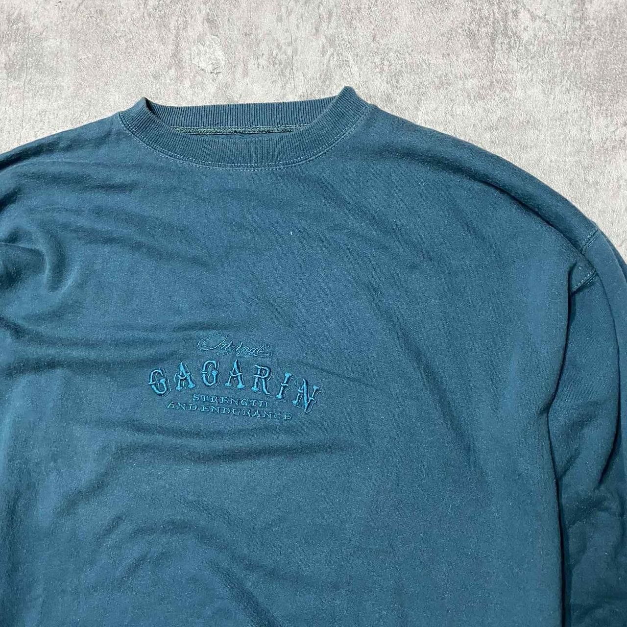Other Embroidered vintage 90s blue sweatshirt wear Size US XL / EU 56 / 4 - 2 Thumbnail