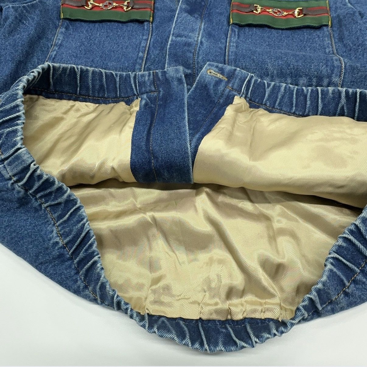 Gucci Gucci Web Stripe & Horsebit Logo Denim Jacket Size US S / EU 44-46 / 1 - 7 Thumbnail