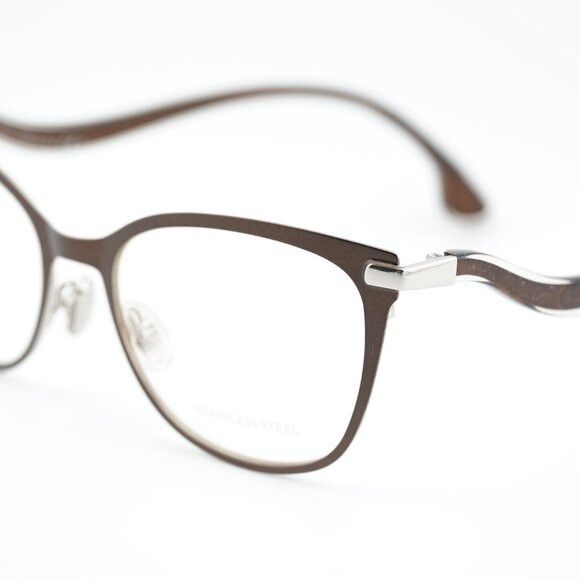 Jimmy Choo Jimmy Choo JC256 012R 00 Eyeglasses Brown/Silver 53mm Frame Size ONE SIZE - 7 Thumbnail