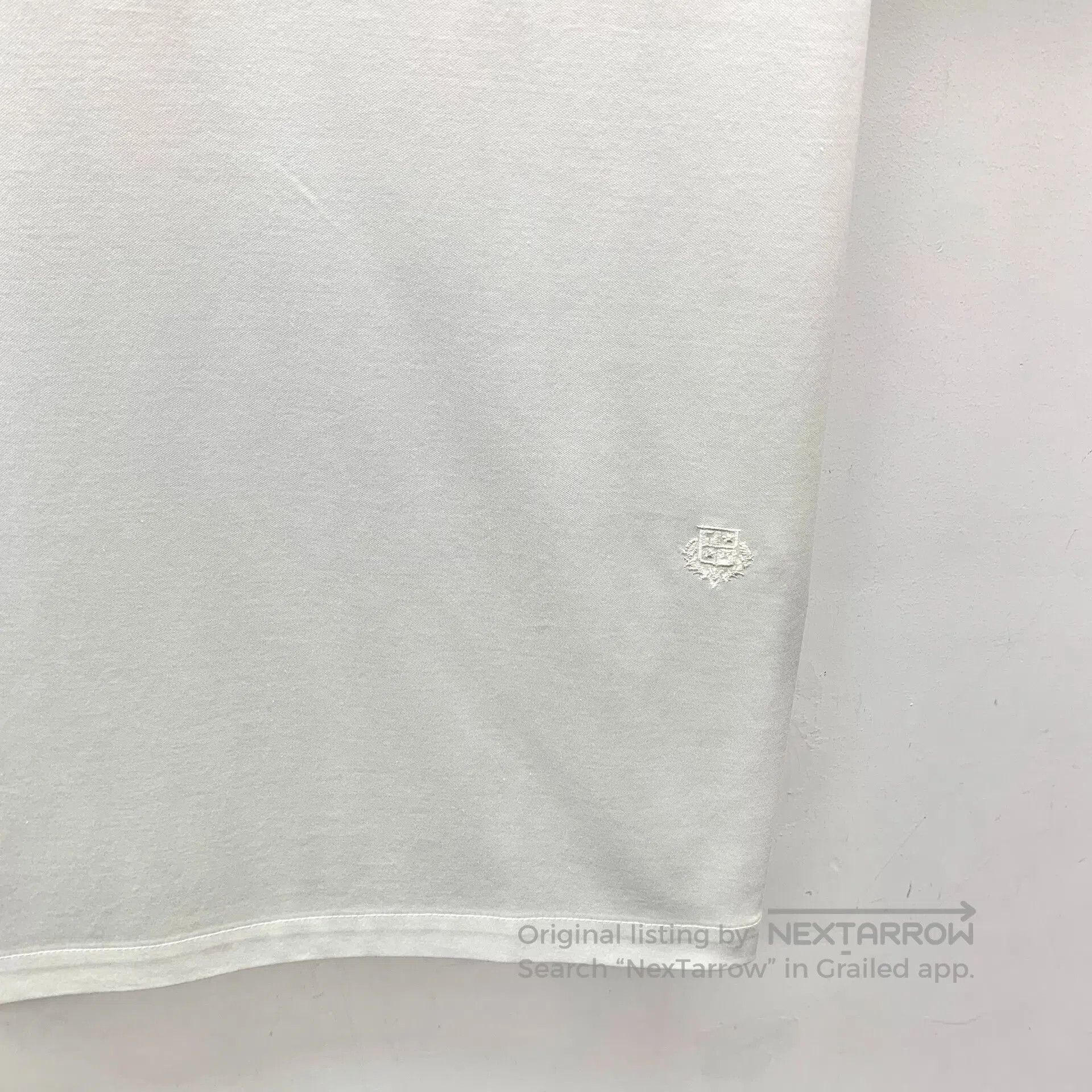Loro Piana Loro Piana White Logo Embroidered Cotton Round Neck Short Size US M / EU 48-50 / 2 - 4 Thumbnail