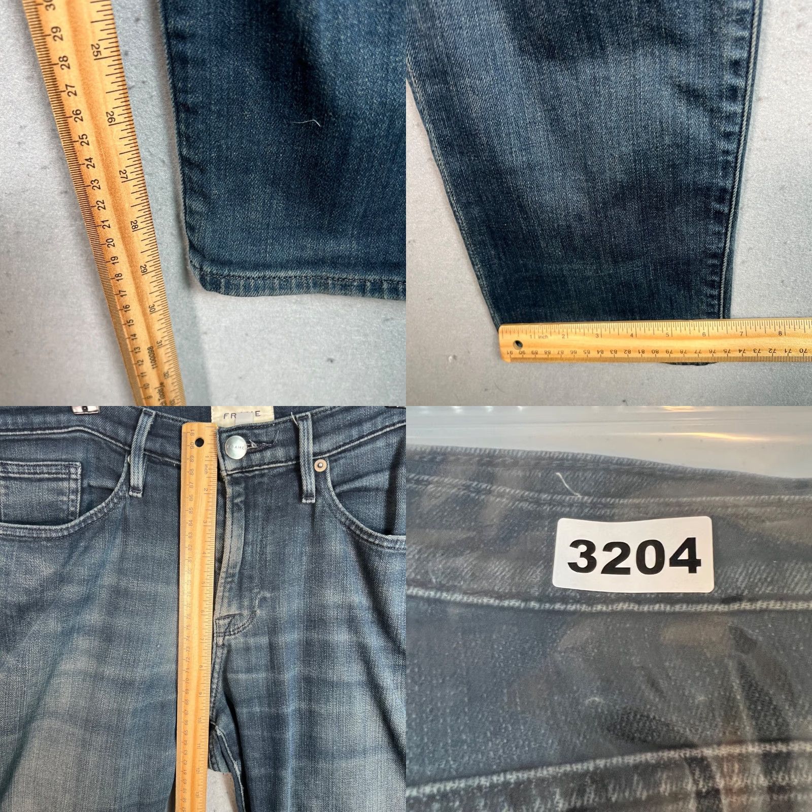Frame FRAME Jeans Mens Size 34 Skinny Blue Denim Cotton Blend Size US 34 / EU 50 - 8 Thumbnail