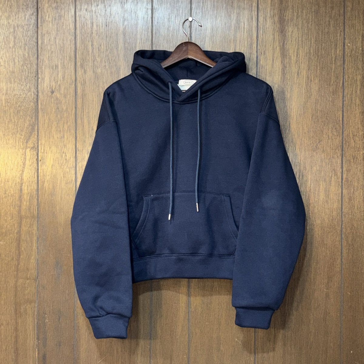 Other Womens L Cropped Hoodie Navy Blue Fleece Lined Cozy Size L / US 10 / IT 46 - 1 Thumbnail