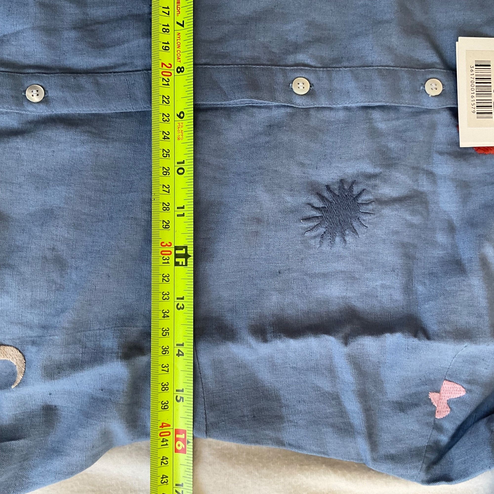 Sezane NWT SEZANE Pangea blue multicolor embroidered linen Bella MI Size S / US 4 / IT 40 - 6 Thumbnail