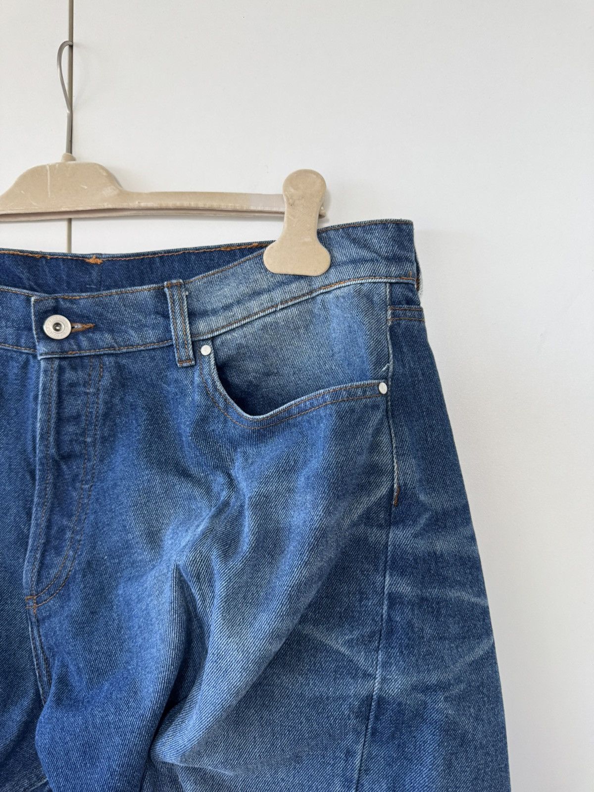Y/Project SS22 SSENSE Navy Acid Wash Wire Jeans 36 Size US 36 / EU 52 - 4 Thumbnail