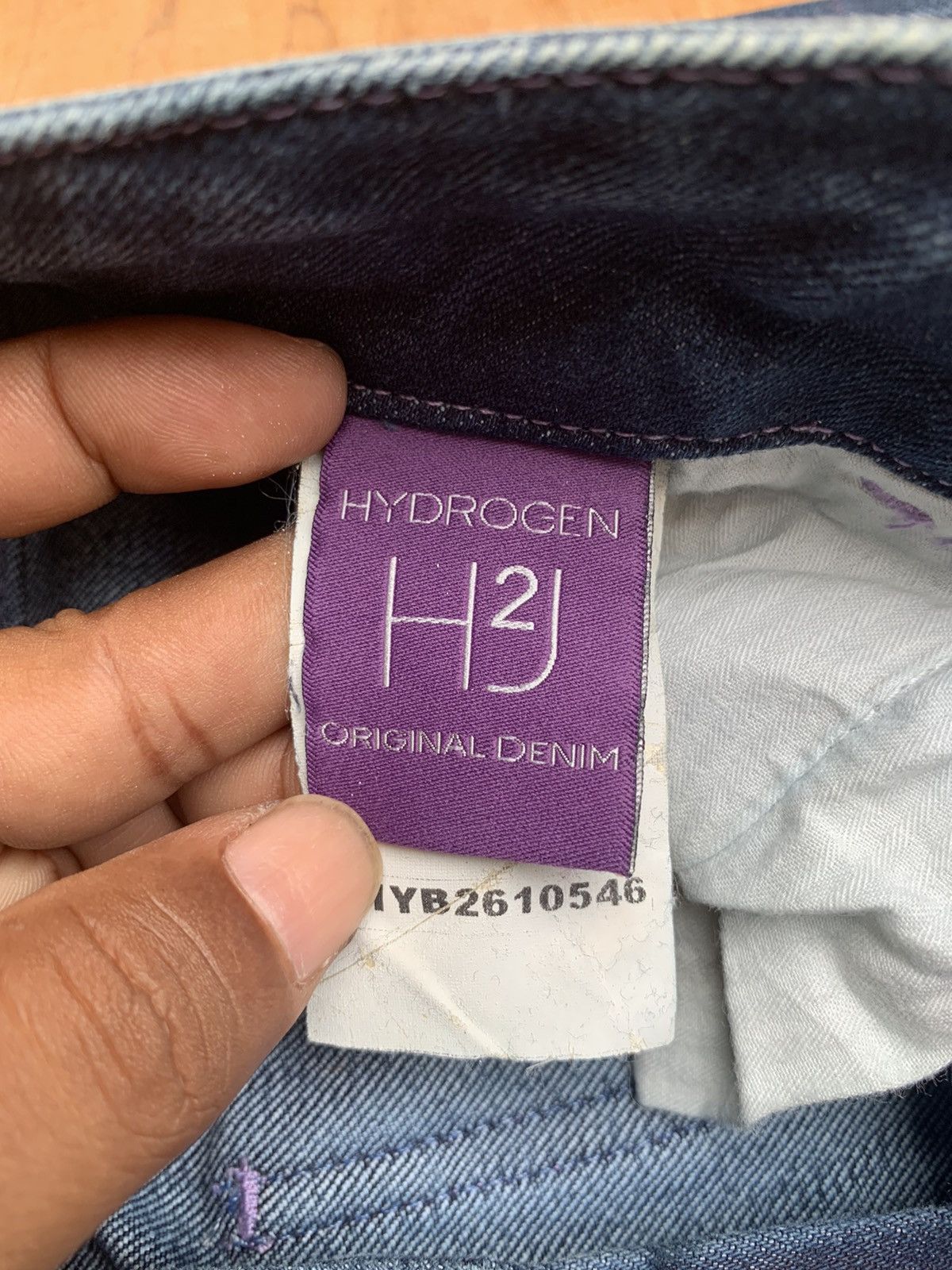 HYDROGEN Rare..Hydrogen Hibiscus Flower Embroidered Streching Jeans Size 29" - 19 Thumbnail