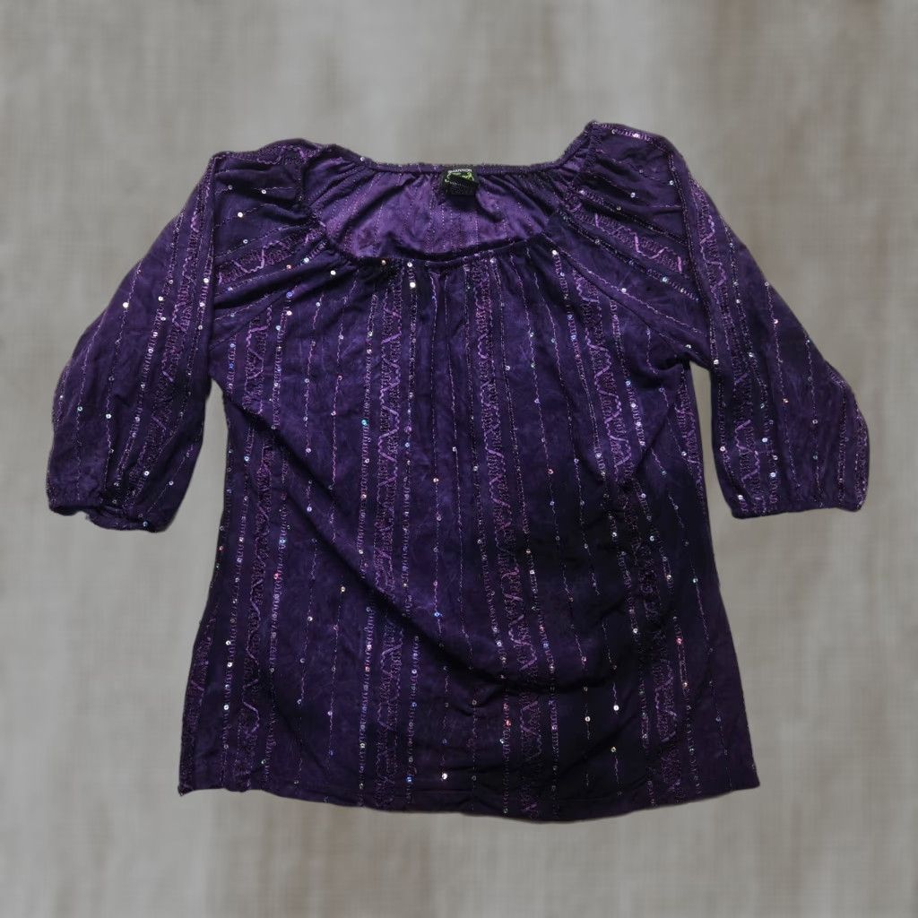 Sea New York Shannon Ford New York Purpl 3/4 Sleeve Shirt Adult Women's PL Petite Large Size L / US 10 / IT 46 - 1 Thumbnail