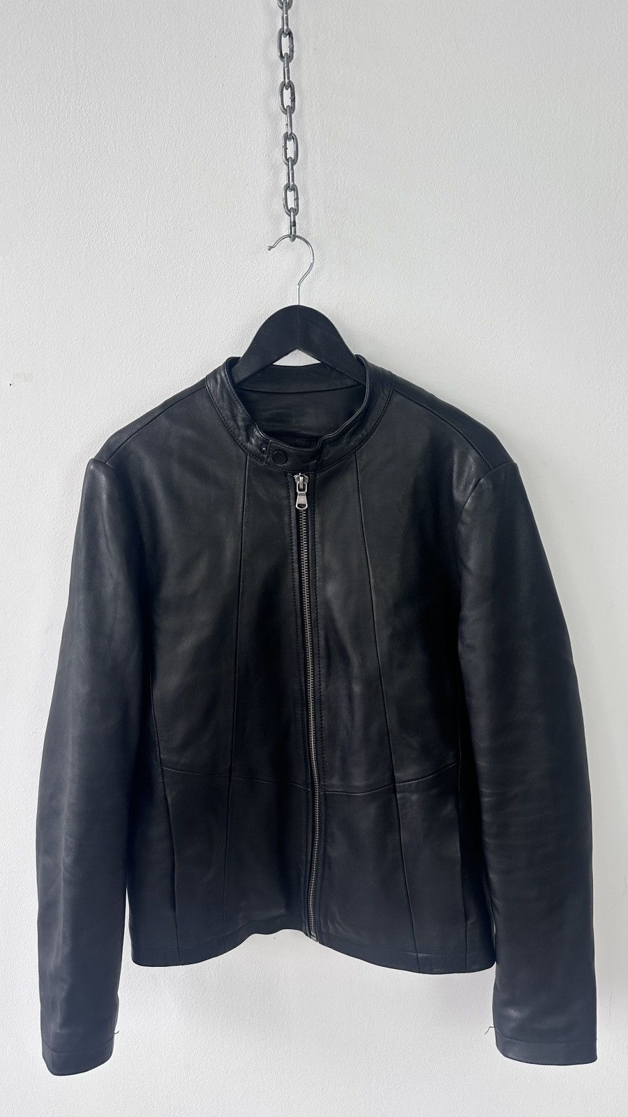 IKKS IKKS Lambskin Leather Jacket Cafe Racer Moto Biker Bomber L Size US L / EU 52-54 / 3 - 10 Thumbnail