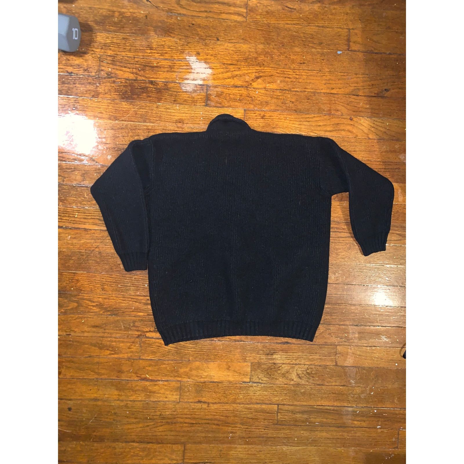 DKNY × Donna Karan × Vintage Donna Karan Wool Sweater Petite P Black Shawl Collar DKNY Size M / US 6-8 / IT 42-44 - 4 Thumbnail