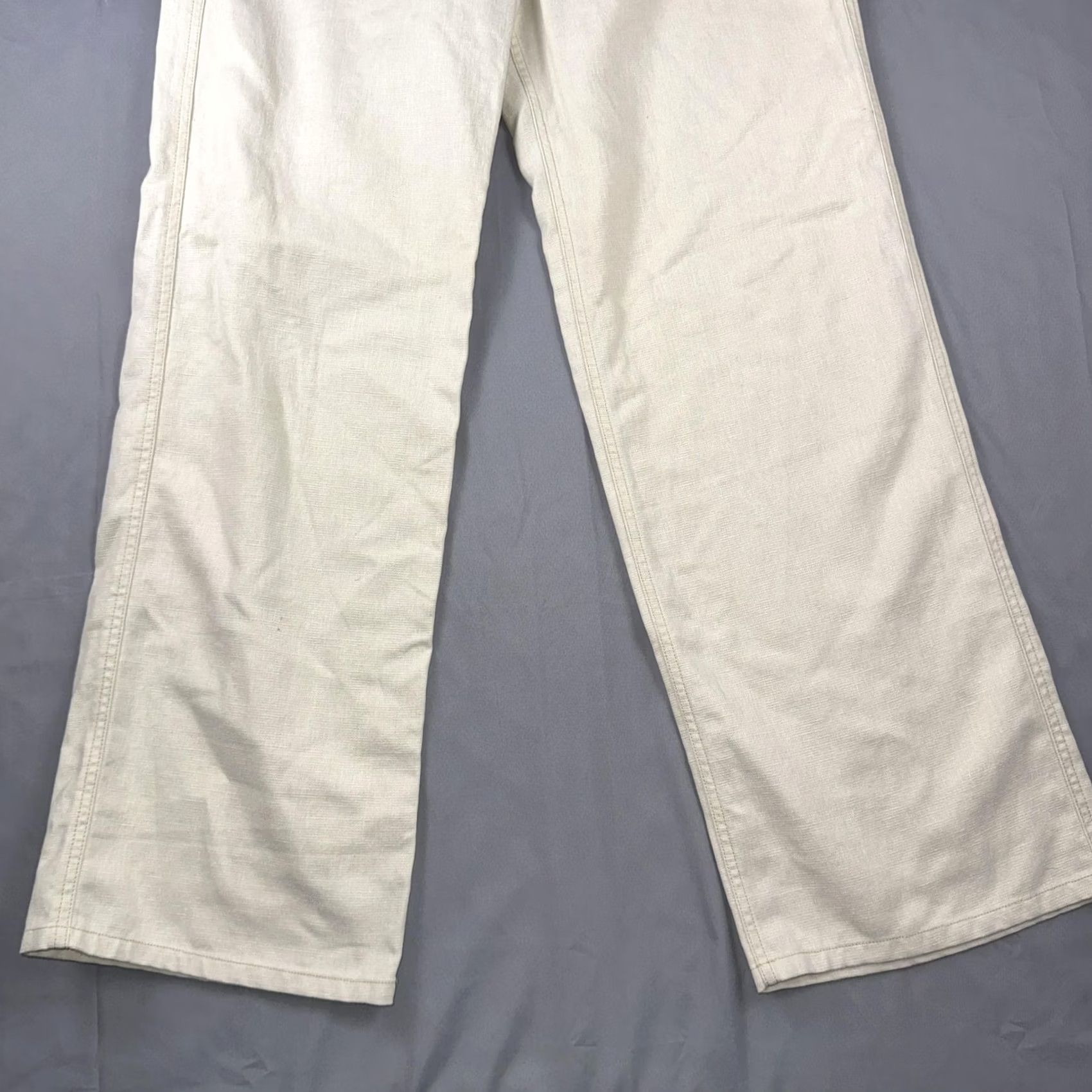 Patagonia Patagonia Pants Womens 10 White Cotton Hemp Denim Straight Leg Chino Casual Size 32" / US 10 / IT 46 - 6 Thumbnail