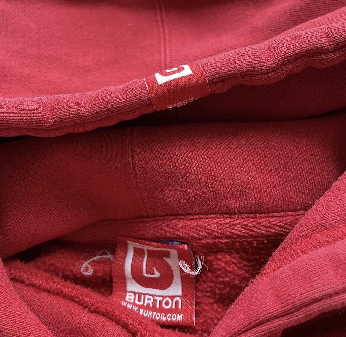 Burton Vintage 2000s Burton Snowboards Graphic Red Hoodie XL Rare Size US XL / EU 56 / 4 - 4 Thumbnail