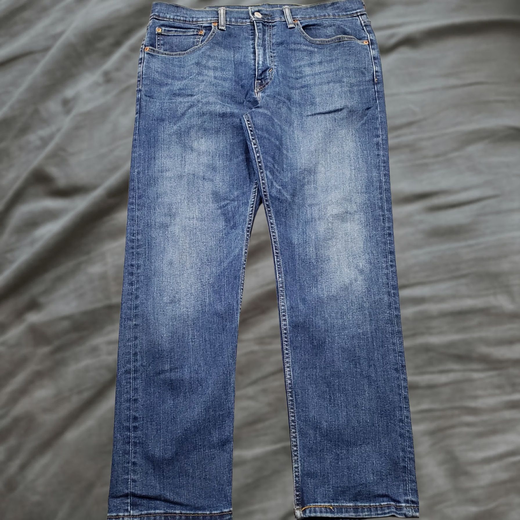 Levi's Levi's 505 Jeans Mens 34x30 Blue Denim Stretch Red Tab Straight Leg Streetwear Size US 34 / EU 50 - 1 Thumbnail