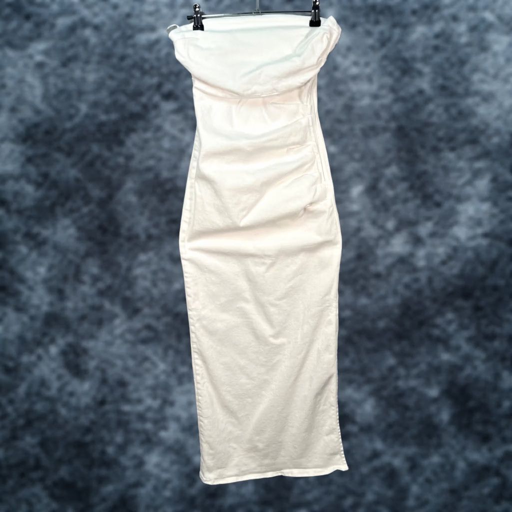 zara white cotton maxi dress ZARA WHITE 100% COTTON MAXI DRESS with EMBROIDERY Excellent Gently Used