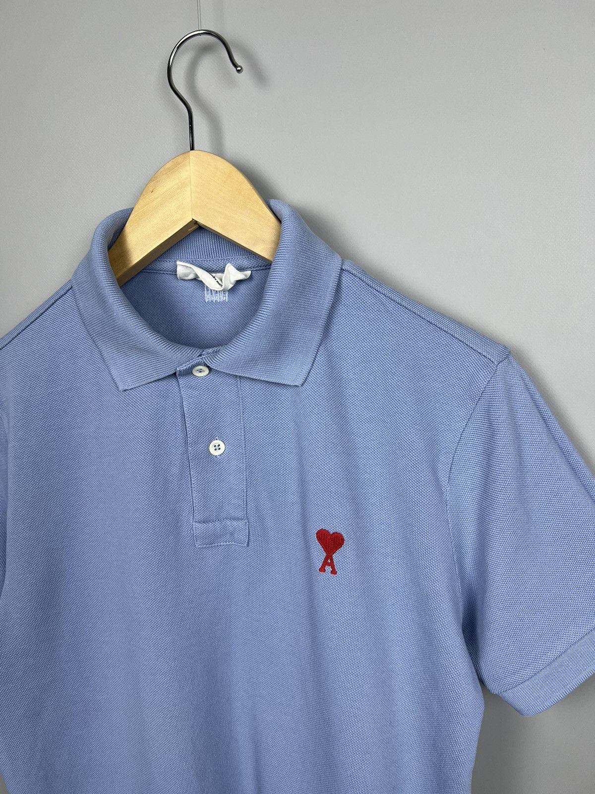 AMI AMI de Coeur Polo Shirt M Baby Blue Basic Japanese Paris y2k Size US XS / EU 42 / 0 - 2 Thumbnail