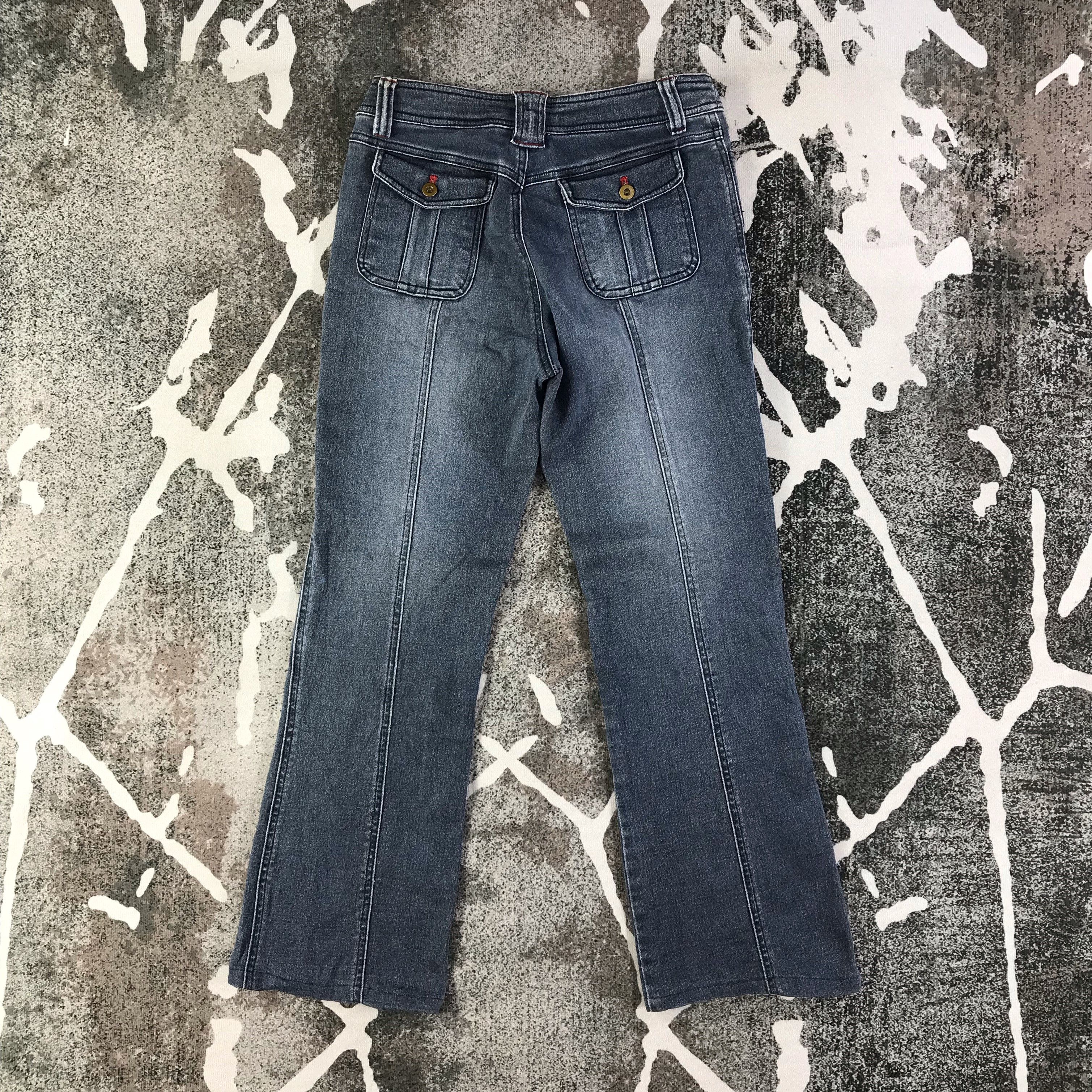 Japanese Brand Unknown Japanese Brand Bush Pants Jeans Faded Blue Denim Size 28" / US 6 / IT 42 - 2 Thumbnail