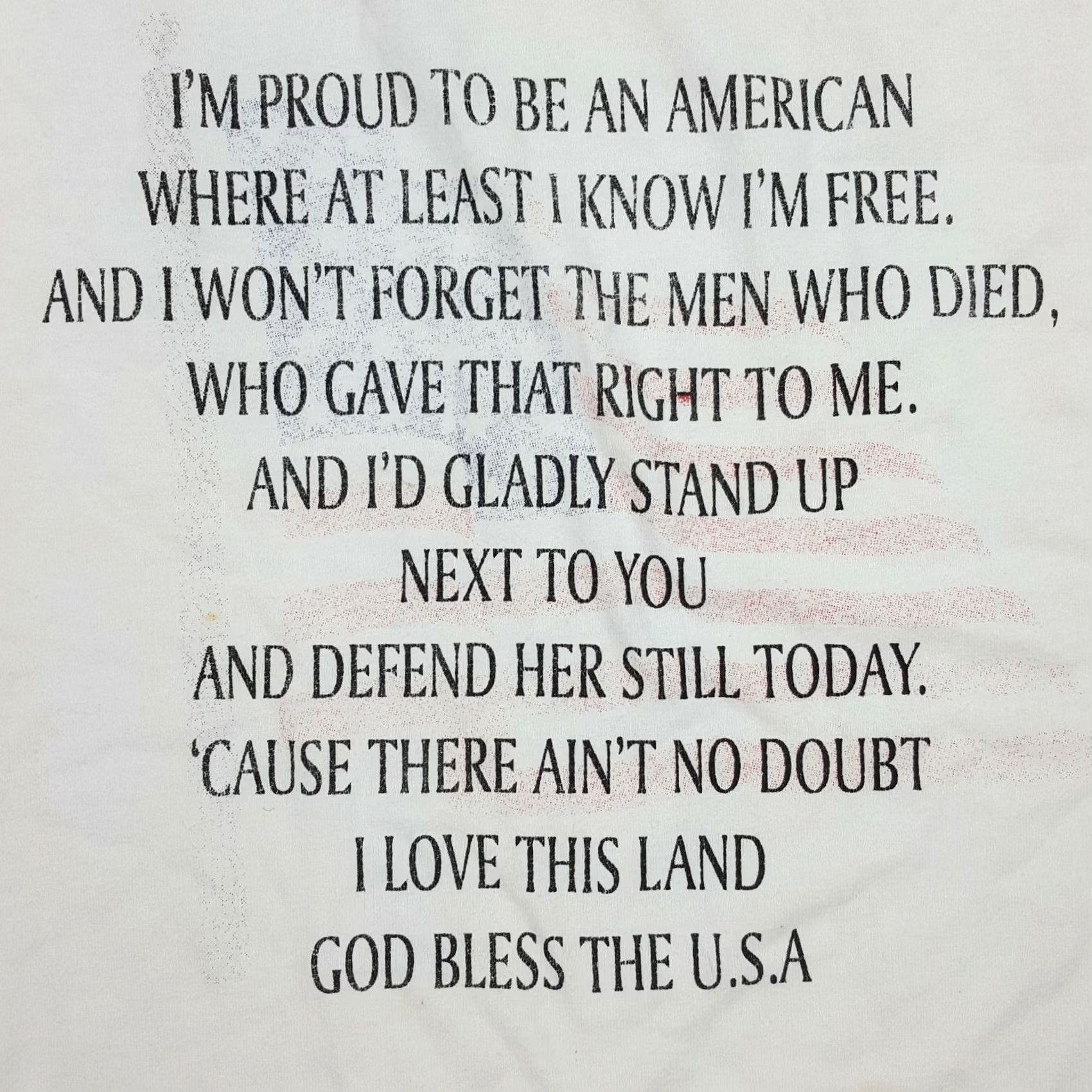 Jerzees VINTAGE God Bless The USA Men's L Rock Band Music Lee Greenwood Retro T Shirt Size US L / EU 52-54 / 3 - 3 Thumbnail