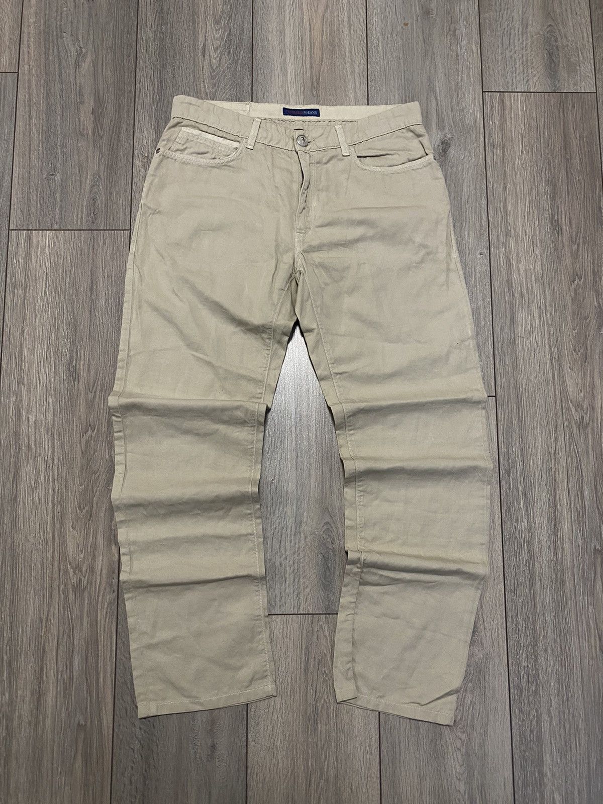 Trussardi Trussardi Jeans Beige Pants Italy Y2K Old Money Luxury Lampo Size US 32 / EU 48 - 1 Thumbnail