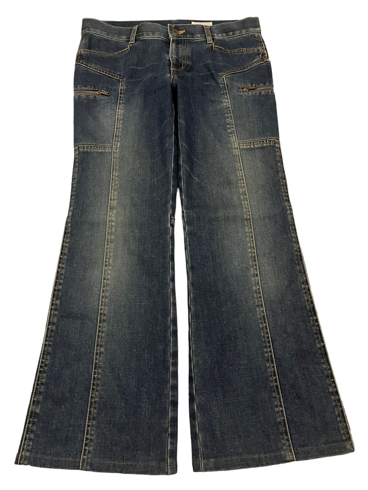 14th Addiction Vintage Japanese Brand Avant Garde Style Baggy Jeans Size US 33 - 1 Thumbnail