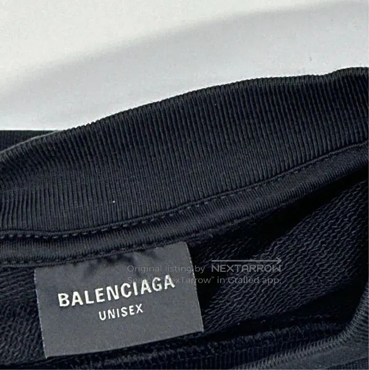 Balenciaga Balenciaga Men's Black Graphic Sweatshirt. Size US L / EU 52-54 / 3 - 6 Thumbnail