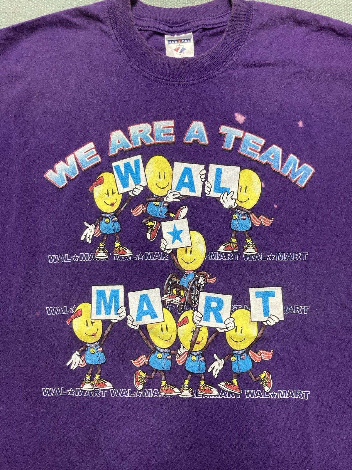 Jerzees × Vintage Vtg t shirt Walmart we team smiley face Warren Michigan L Size US L / EU 52-54 / 3 - 2 Thumbnail