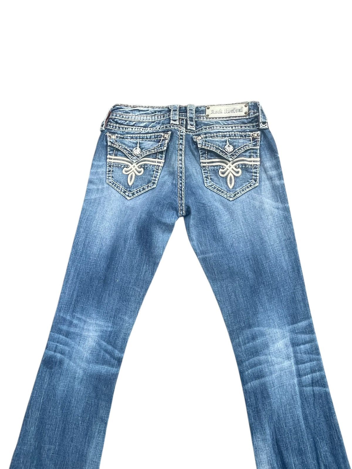 Rock Revival Rock Revival Penny Bootcut Distresed Jeans Size 30" / US 8 / IT 44 - 13 Thumbnail