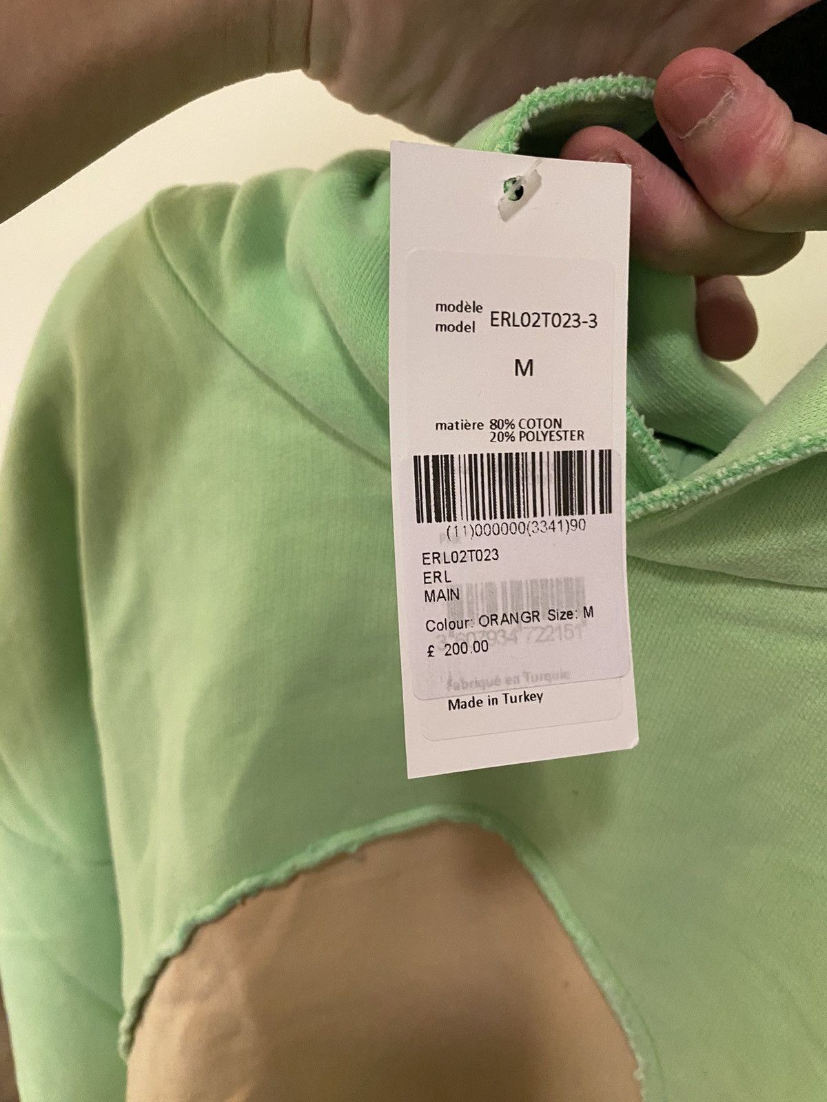 ERL ERL Hoodie Green/Orange Size M Size US M / EU 48-50 / 2 - 5 Thumbnail
