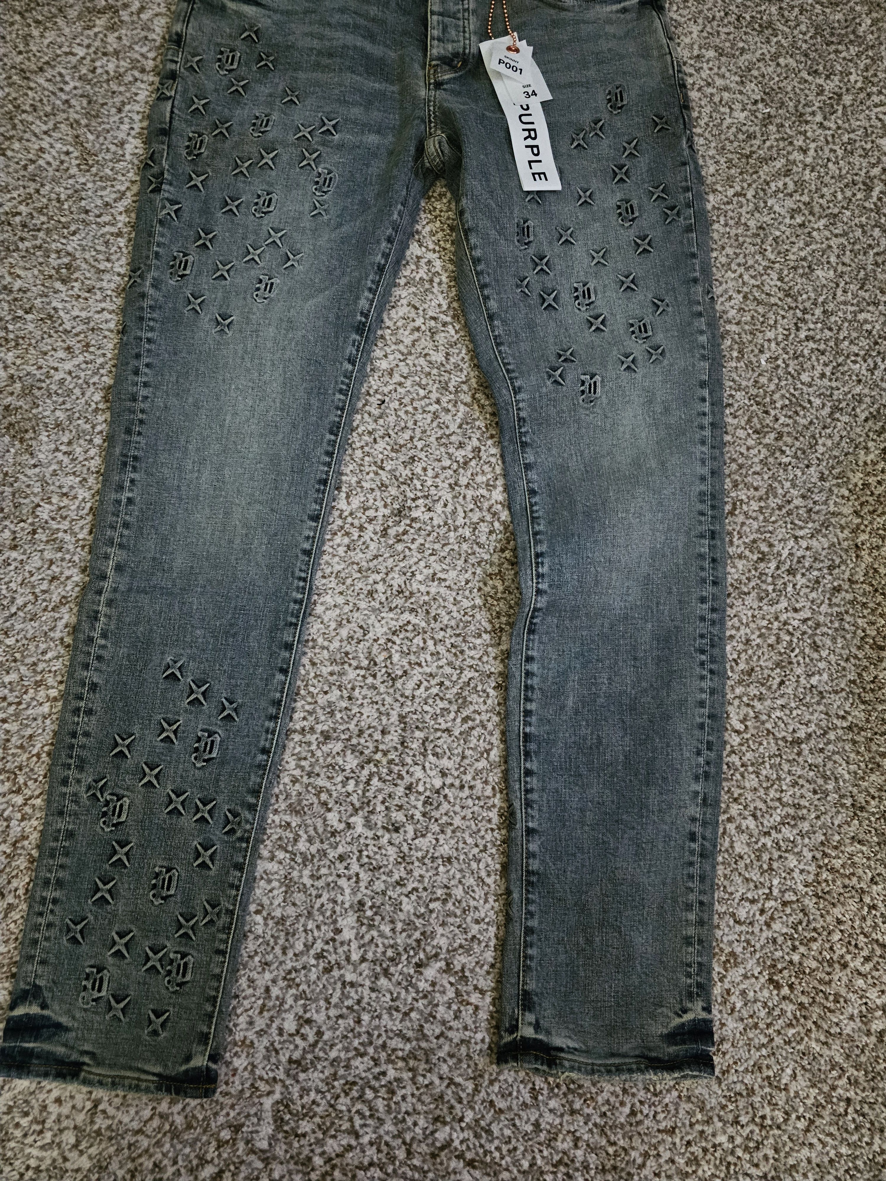 Purple Brand Purple Special Edition Monogram Jeans Size US 34 / EU 50 - 2 Thumbnail