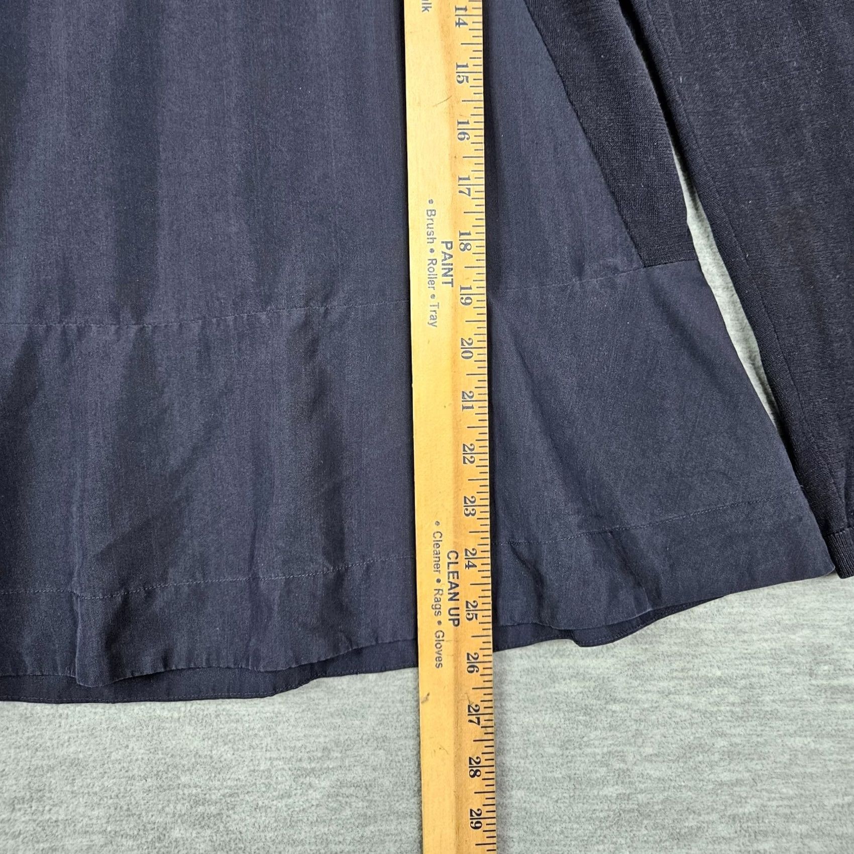 Cos COS Blouse Shirt Women Long Sleeve Knit Woven Mixed Navy Blue Size S Comfort All Seasons Fall Spring Summer Winter Regular Fit Size S / US 4 / IT 40 - 4 Thumbnail