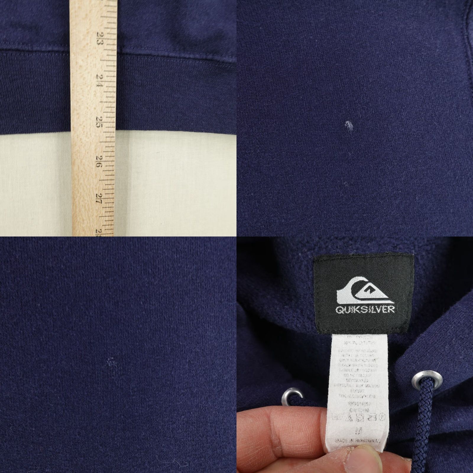 Quiksilver VINTAGE Quiksilver Hoodie Mens M Blue Graphic Print Hooded Pockets Pullover Sweatshirt Beach Outdoor 90s Skating Mens Size US M / EU 48-50 / 2 - 8 Thumbnail