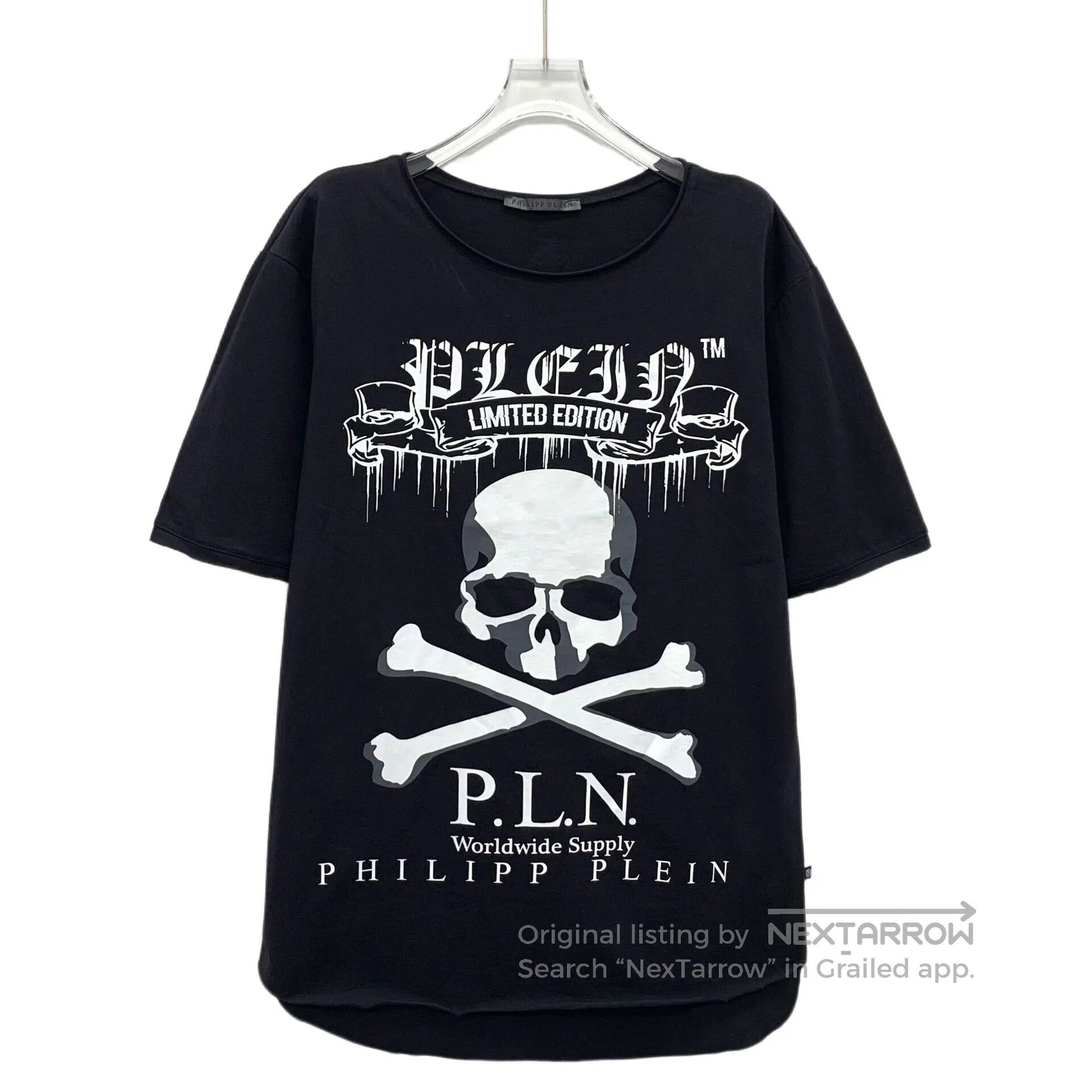 Philipp Plein Philipp Plein Black logo letter skull print cotton crew ne Size US XL / EU 56 / 4 - 1 Thumbnail
