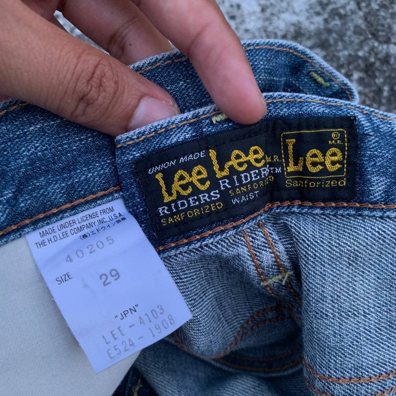 Lee Lee Riders Jeans Light Blue Wash Denim Union Made Size US 29 - 8 Thumbnail