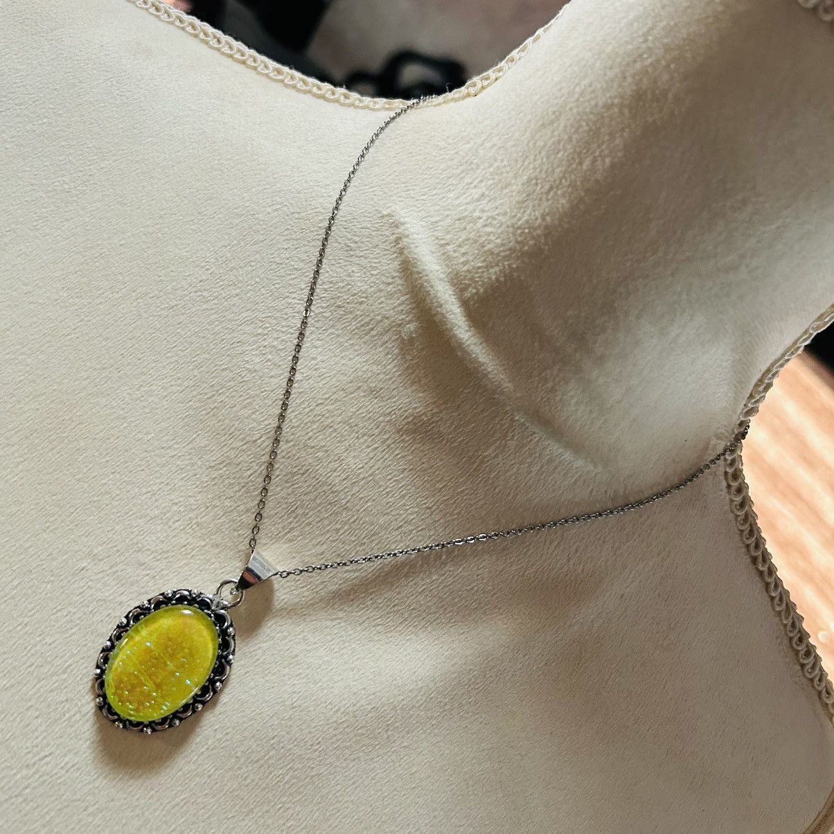 Handmade Handcrafted simulated opal dogtooth 925 sterling necklace Size ONE SIZE - 2 Thumbnail