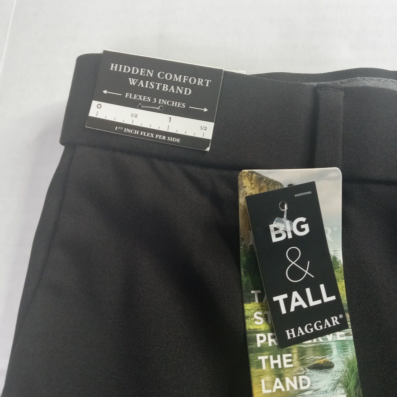 Haggar Haggar Premium Dress Pants Men's 54x30 Black Classic-Fit Size US 44 / EU 60 - 5 Thumbnail