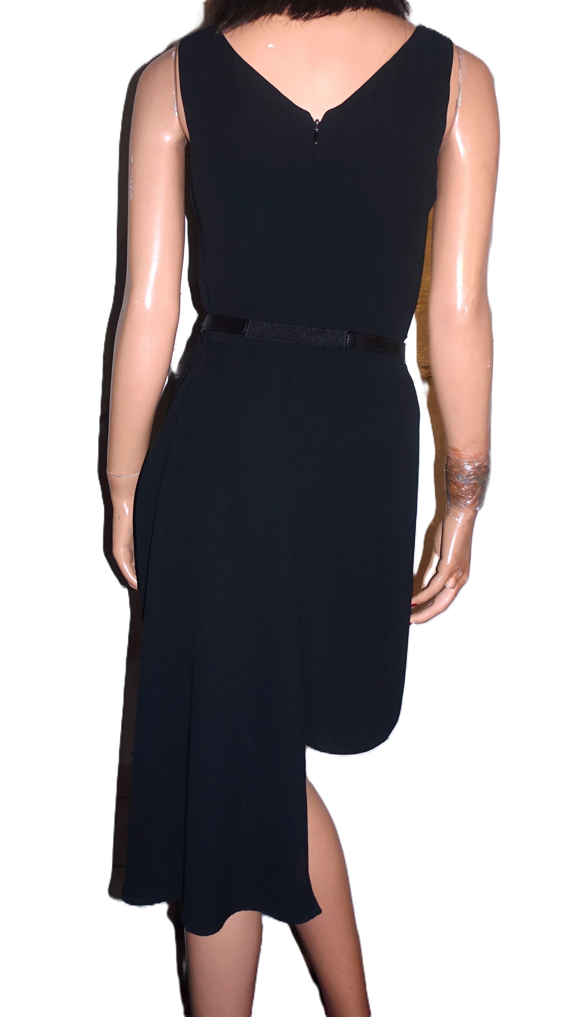 Bcbgmaxazria BCBGMaxazria Runway Black Asymmetrical Dress XS Size XS / US 0-2 / IT 36-38 - 5 Thumbnail