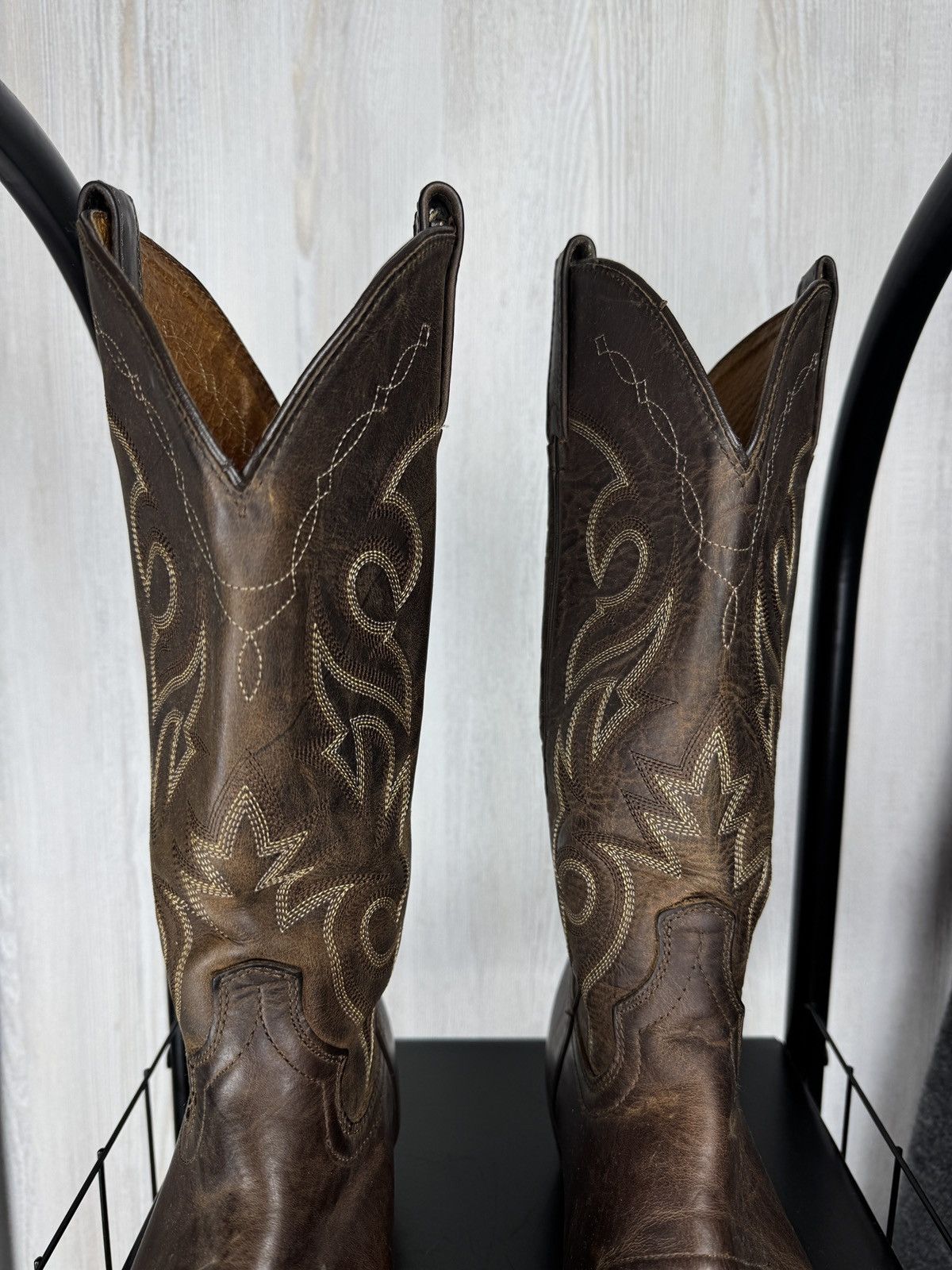 Dan Post Dan Post Vintage Men’s Brown Used Cowboy Western Boots 9EW Size US 9 / EU 42 - 6 Thumbnail