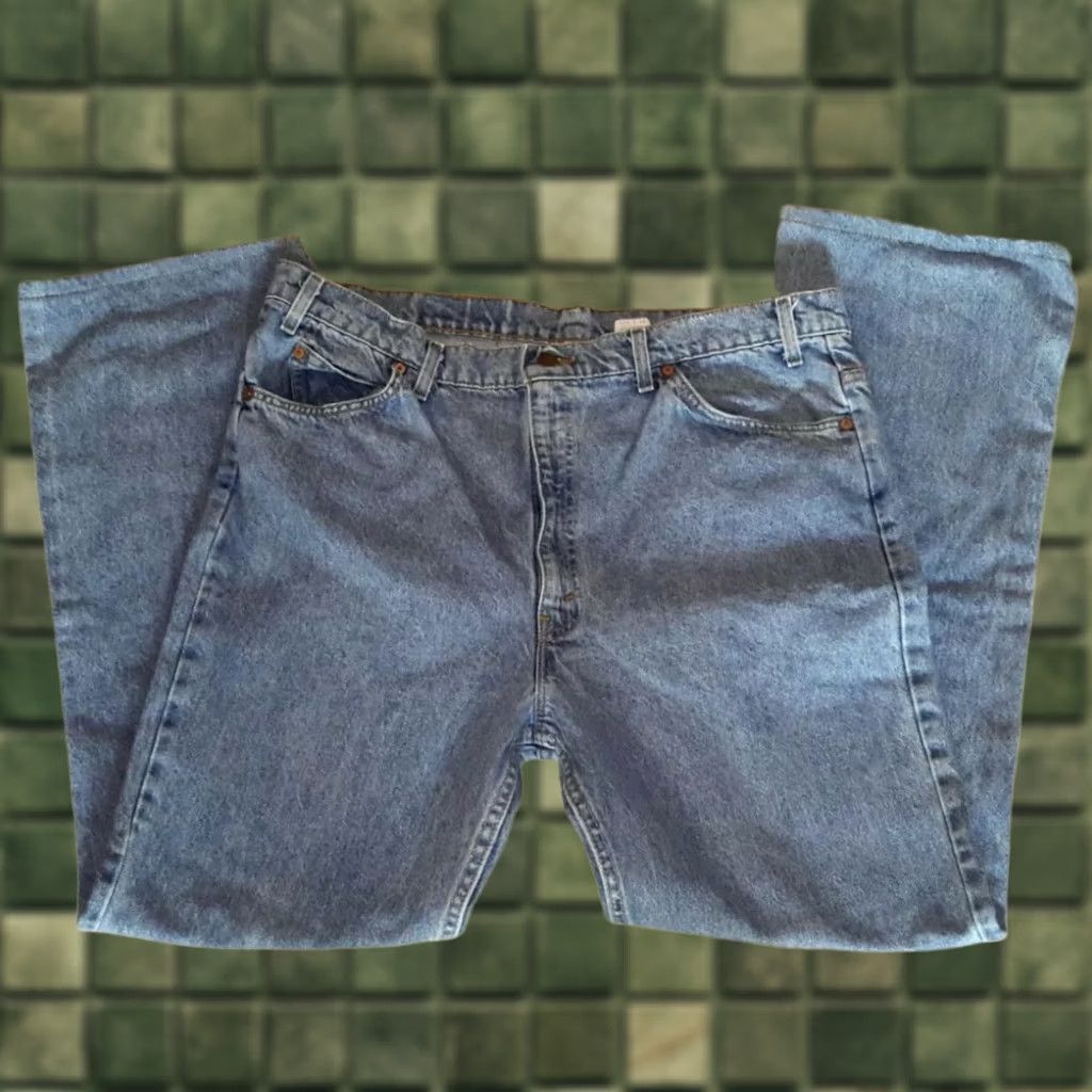 Vintage VINTAGE Levis 517 orange tab jeans Mens light wash 40x32 made in the USA 1980s Size US 40 / EU 56 - 1 Thumbnail