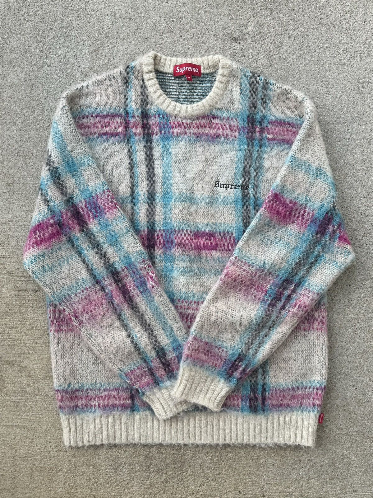 大人気 FW20 Supreme Brushed Plaid Sweater