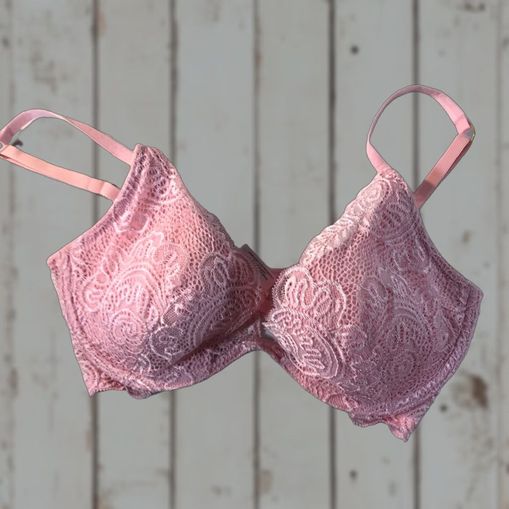 Victoria's Secret Victoria's Secret Very Sexy Pink Lace Push Up Bra Womens Size 36C, Opaque, Lightly Lined, Adjustable Straps Size ONE SIZE - 1 Thumbnail