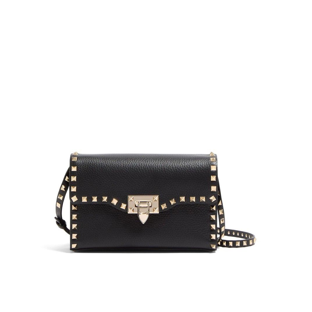 Valentino VALENTINO GARAVANI Rockstud Small Black Leather Crossbody Ba Size ONE SIZE - 1 Thumbnail